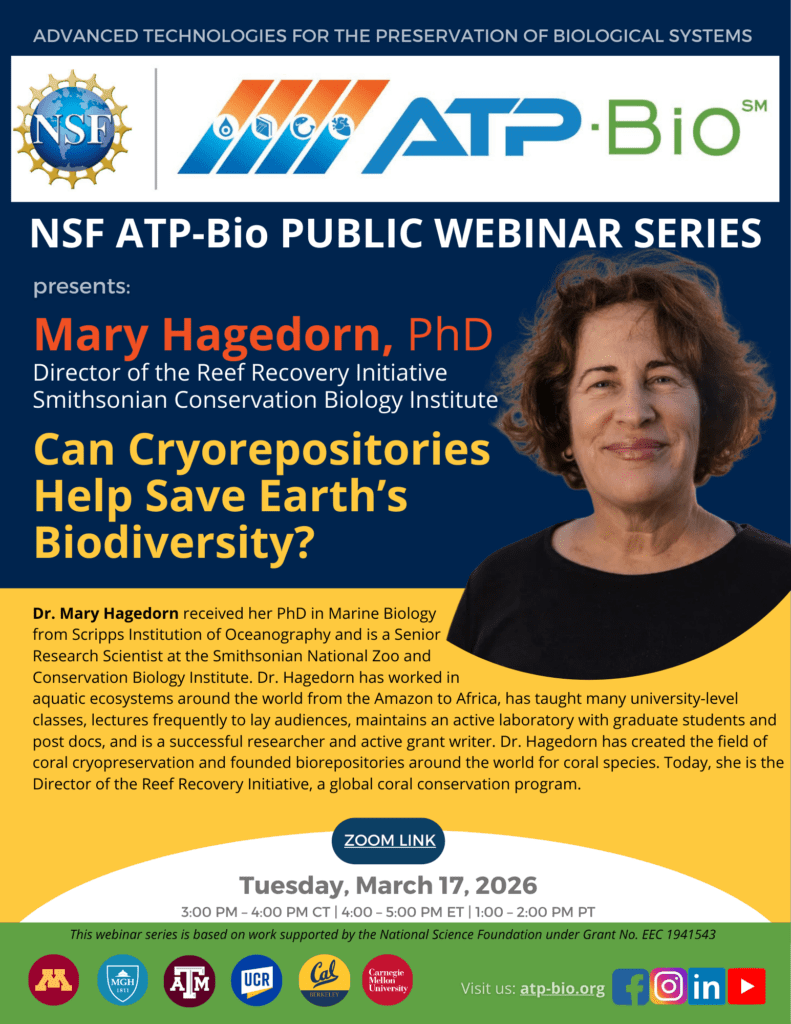 “Can Cryorepositories Help Save Earth’s Biodiversity?” featuring Dr. Mary Hagedorn
