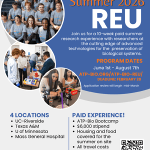 We are excited to announce our 2026 Summer Research Experience for Undergraduates (REU)