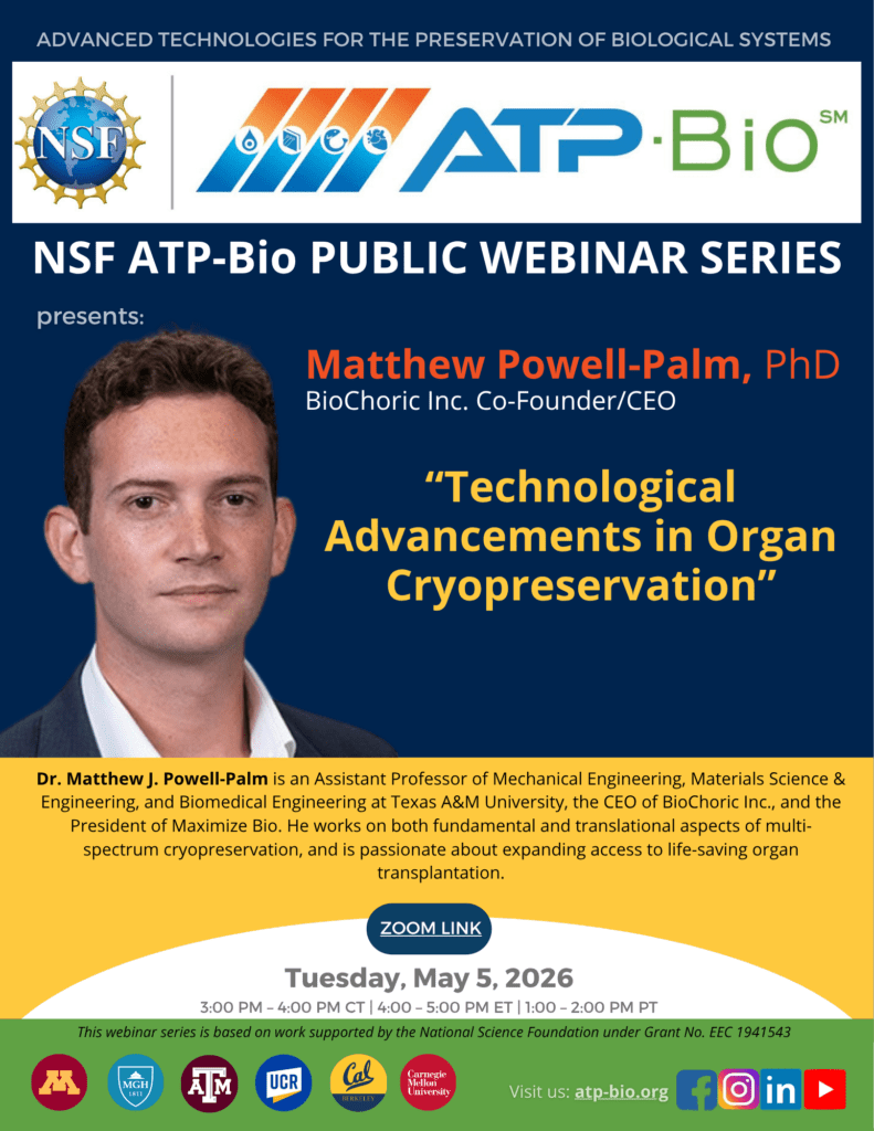 Technological Advancements in Organ Cryopreservation (Dr. Matthew Powell-Palm